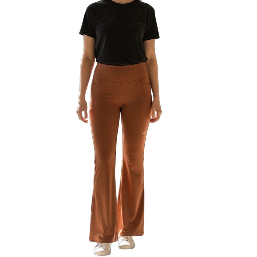 Athleta Burnt Orange Flare Leg Pants Size Small - Picture 2 of 11